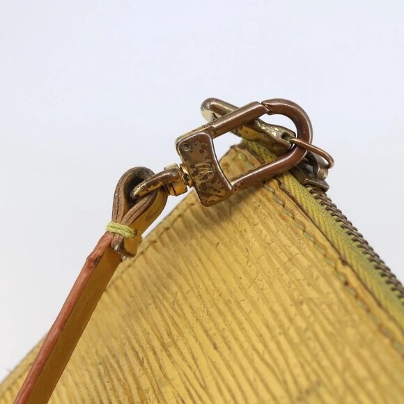 LOUIS VUITTON Epi Pochette Accessoires Pouch Yellow M52989 LV Auth bs30233 - Picture 11 of 15
